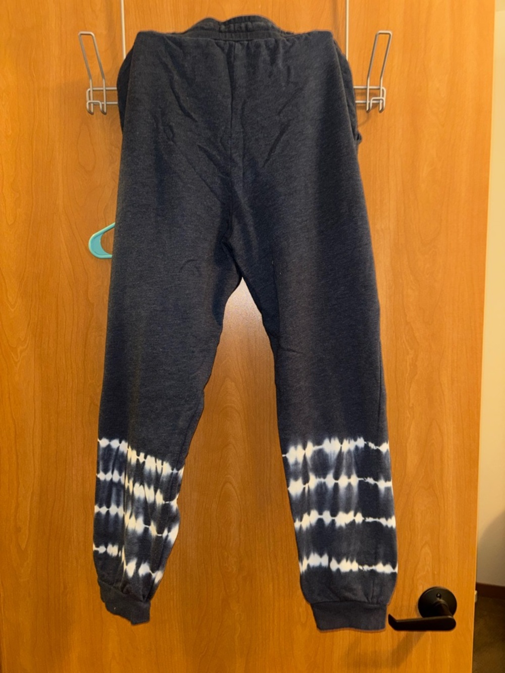 Vince Camuto Blue Joggers with White Tie-Dye Ankles